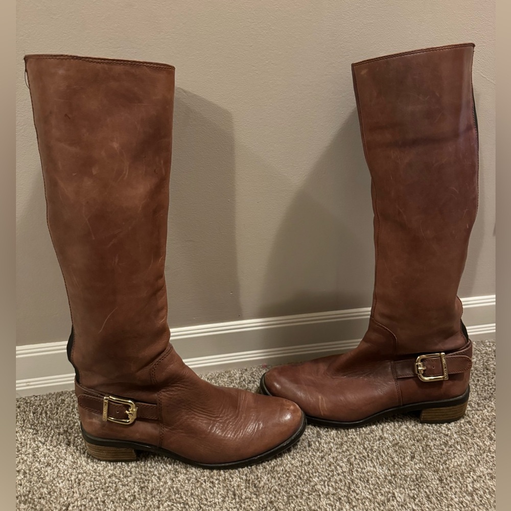 Vince Camuto Leather Boots (Brown) - Size 7